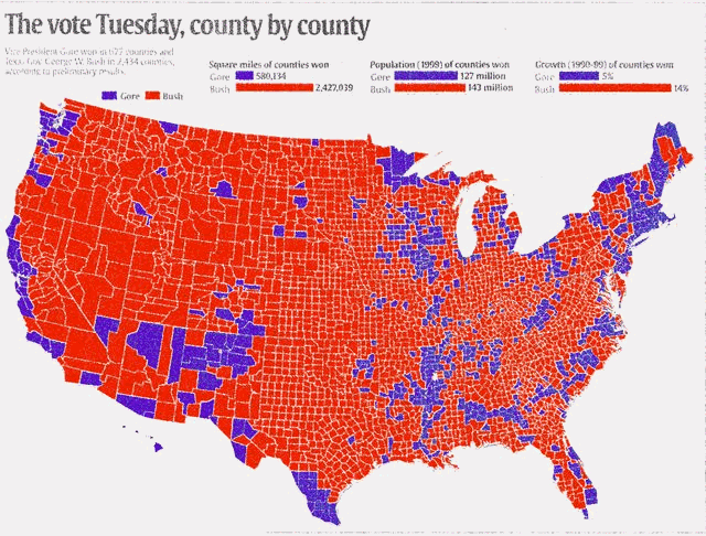 County by county electoral map